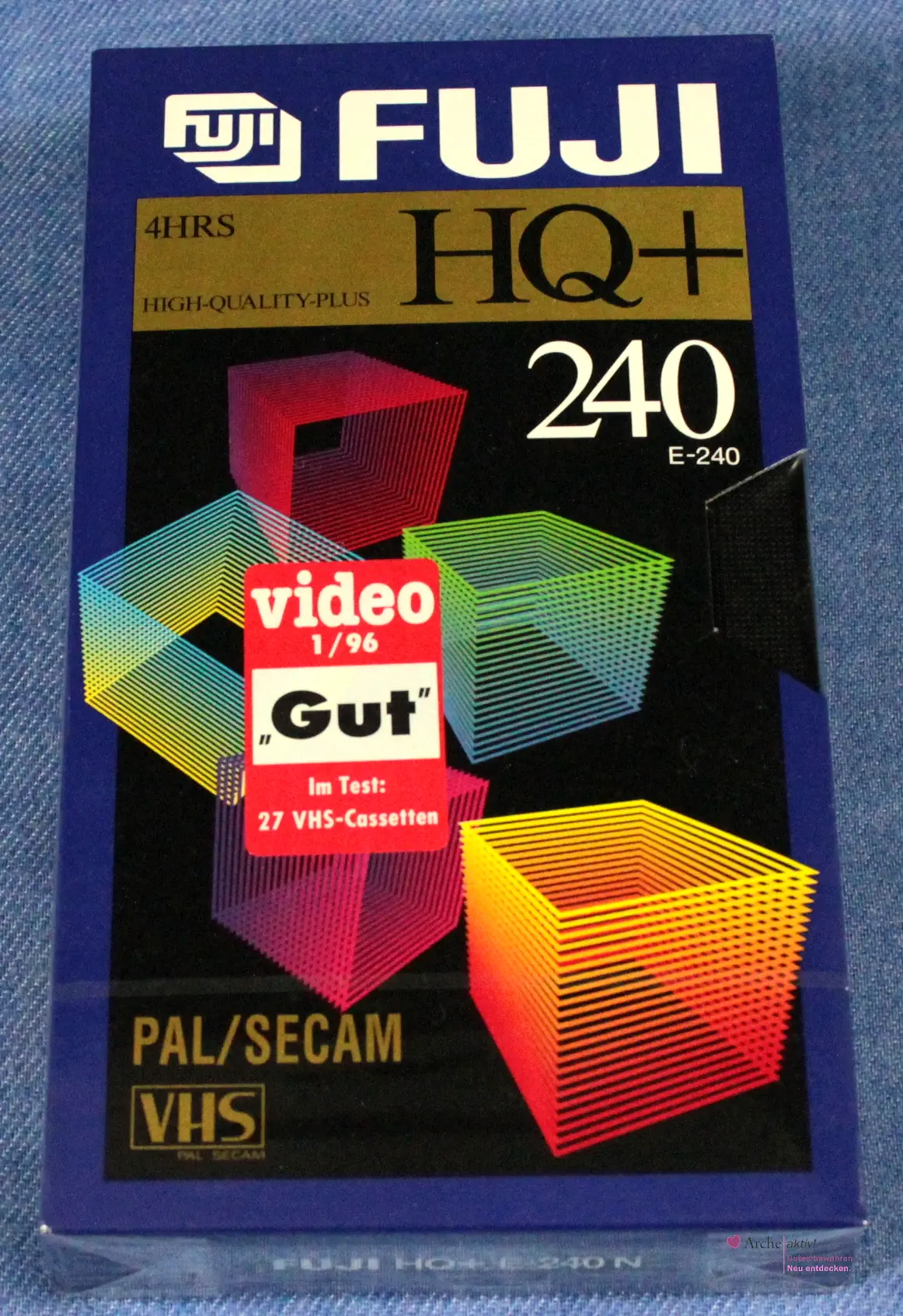 Fuji HQ+ E-240N VHS-Leerkassette, 1Stück, Neu in OVP