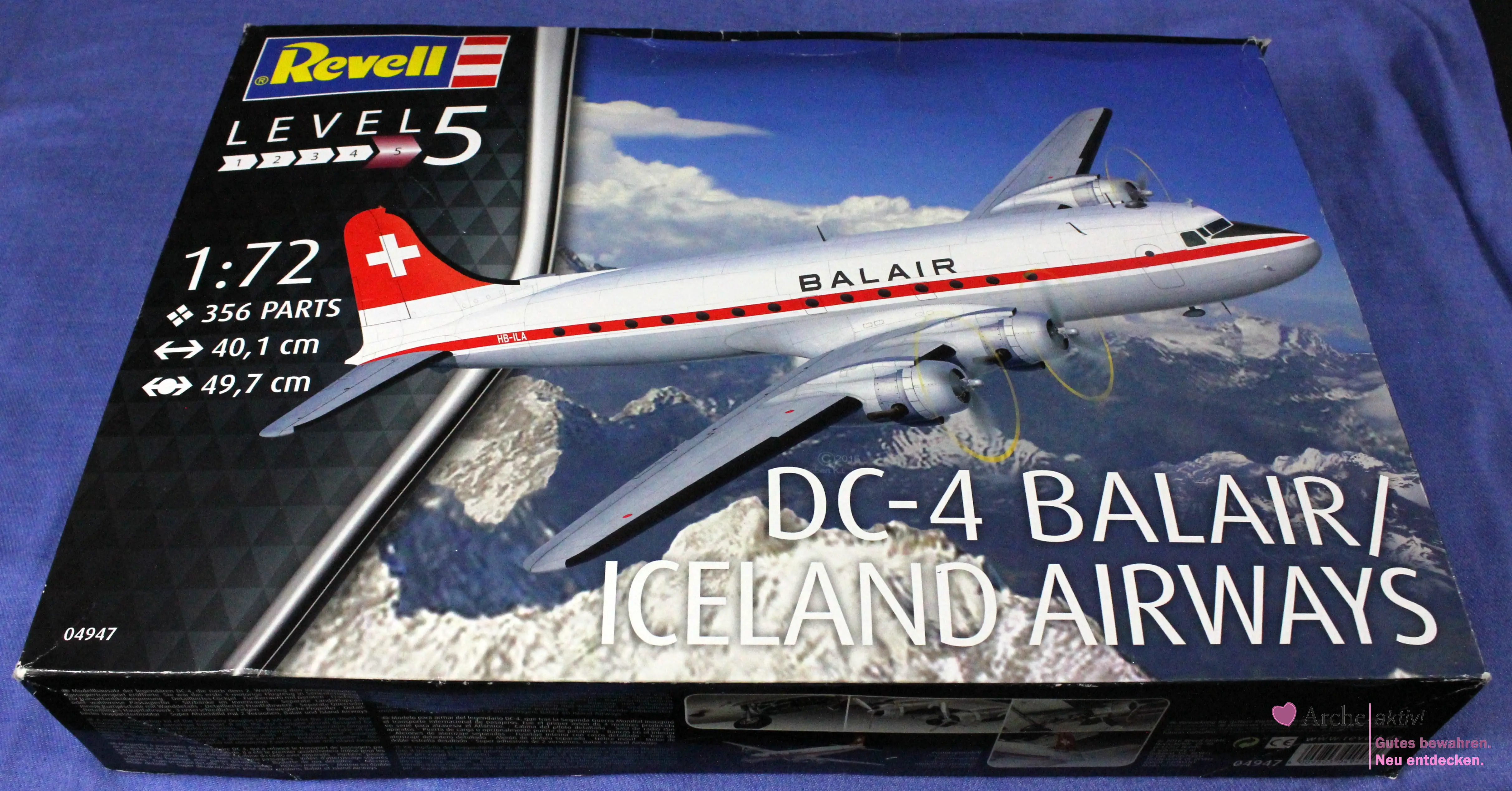 Revell 04947 - DC-4 Balair / Iceland Airways 1:72, Neu in OVP