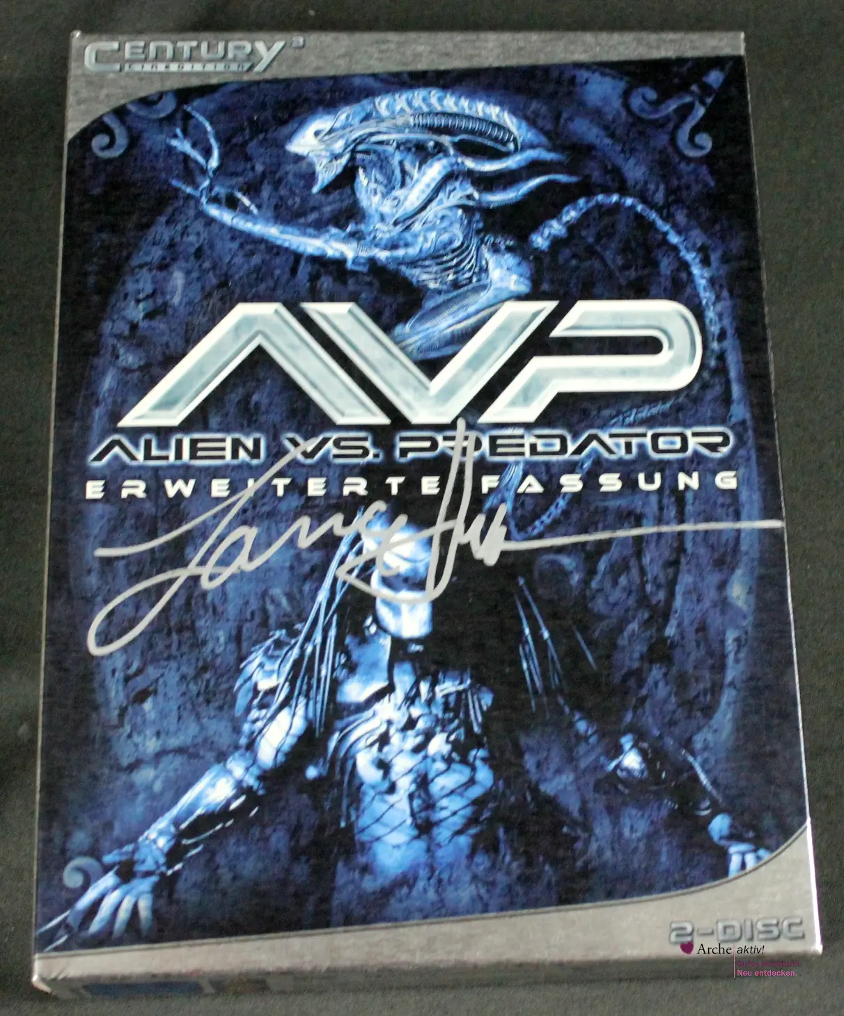 Alien vs Predator - Erweiterte Fassung - Blu-ray, mit original Unterschrift Lance Henriksen