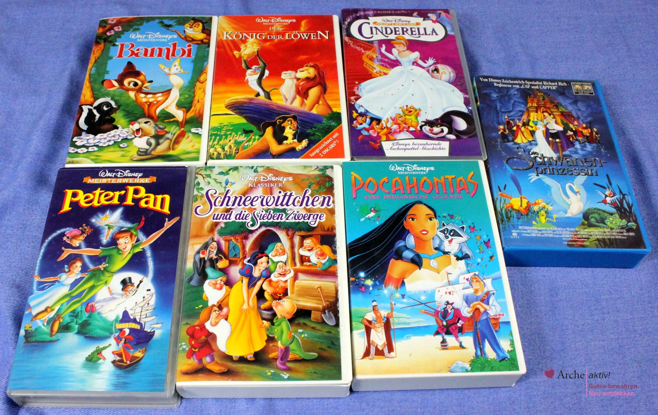 Disney VHS-Zeichentrickfilme - Konvolut 7 Filme, gebraucht