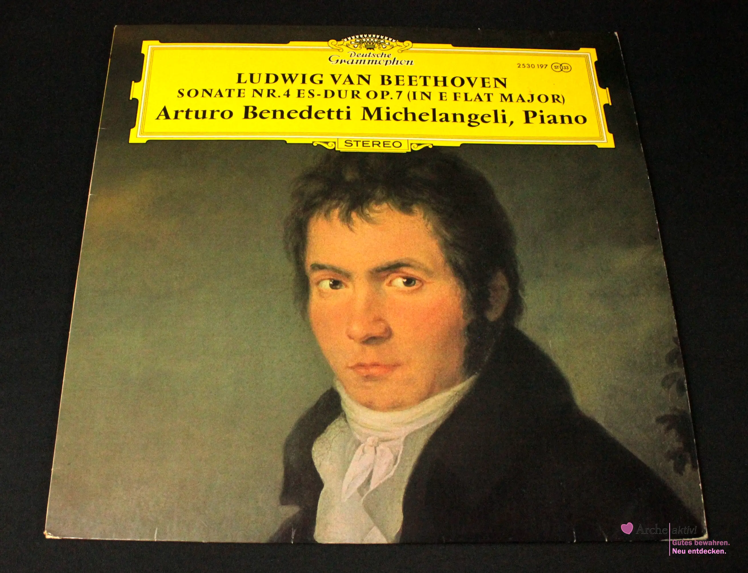 Ludwig van Beethoven - Arturo Benedetti Michelangeli - Sonate Nr. 4 ES-Dur Op. 7 (Vinyl) LP, gebraucht