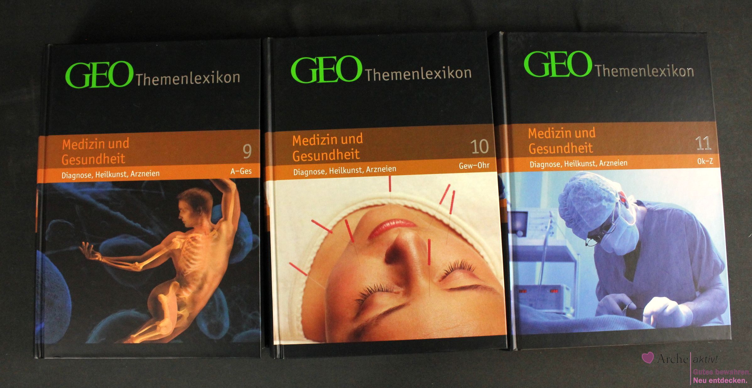 GEO Themenlexikon - Medizin und Gesundheit A - Z, 3 Bände, Neuwertig