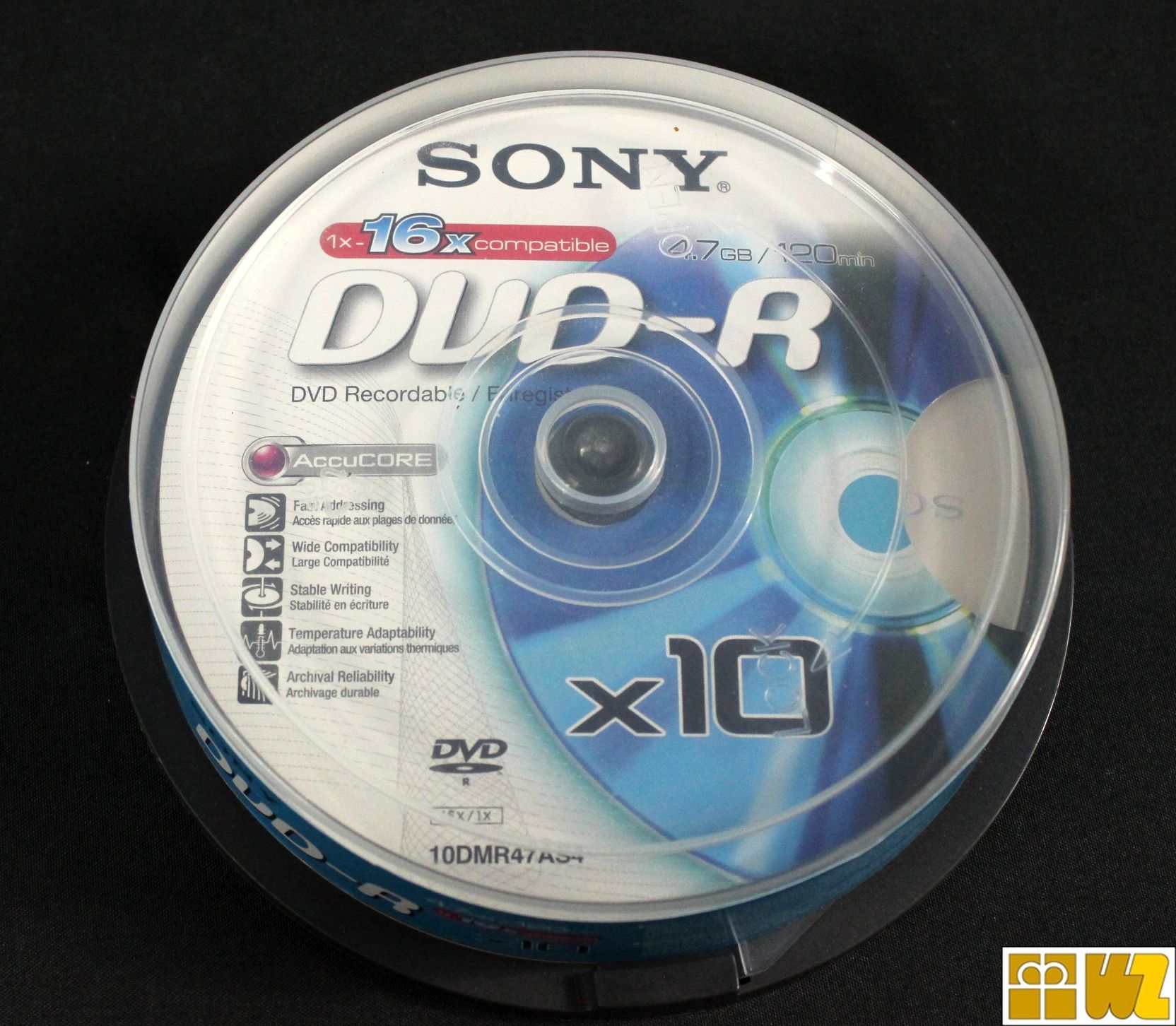 Sony DVD-R 16x4,7 GB/120 min, 9 Stück