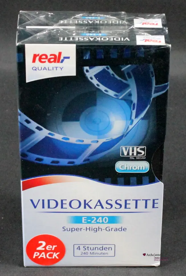 Videokassette 2er Pack - E-240 Real Quality - Super High Grade, Neu in OVP