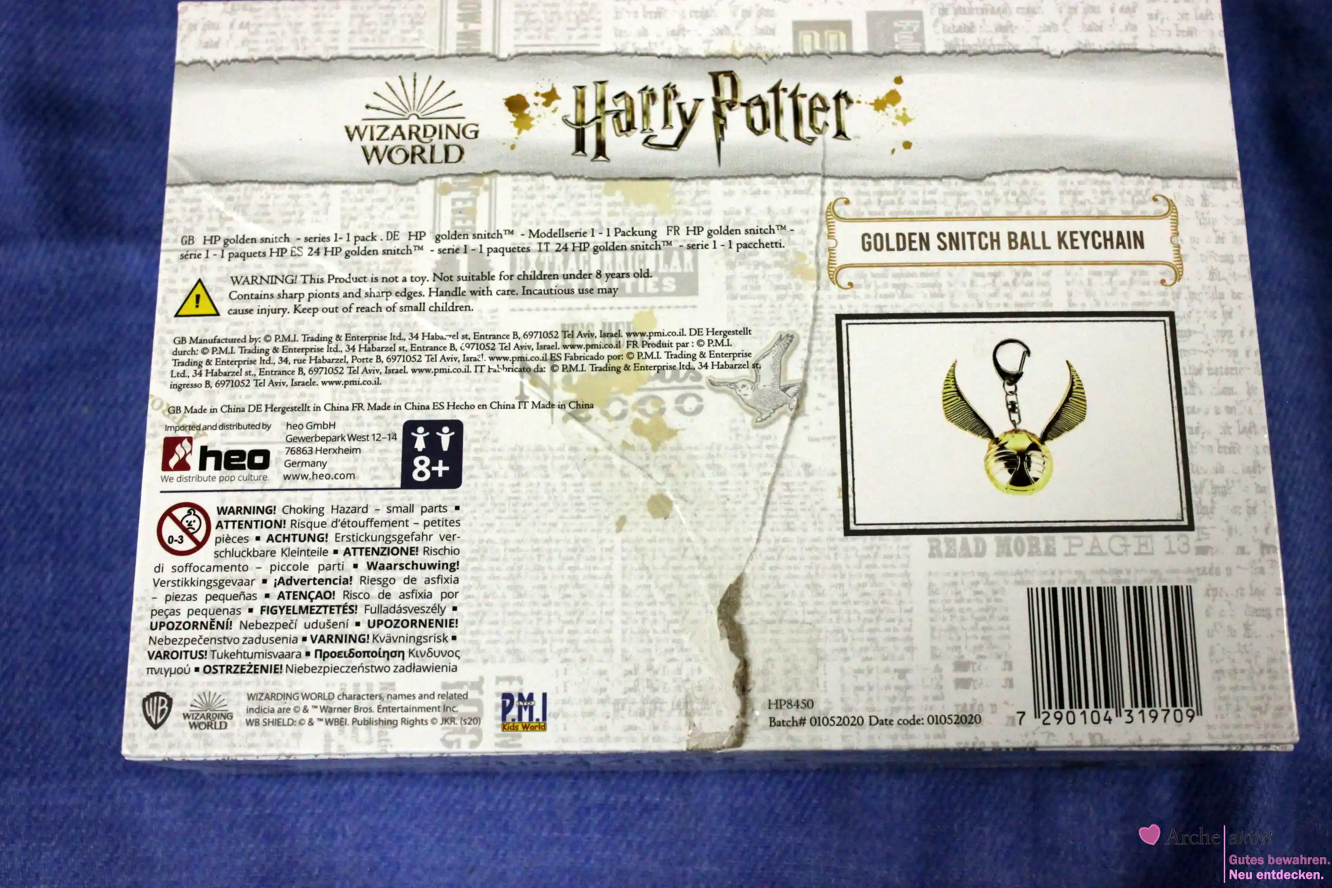 Harry Potter - Goldener Schnatz Schlüsselanhänger - Wizarding World - neu OVP 