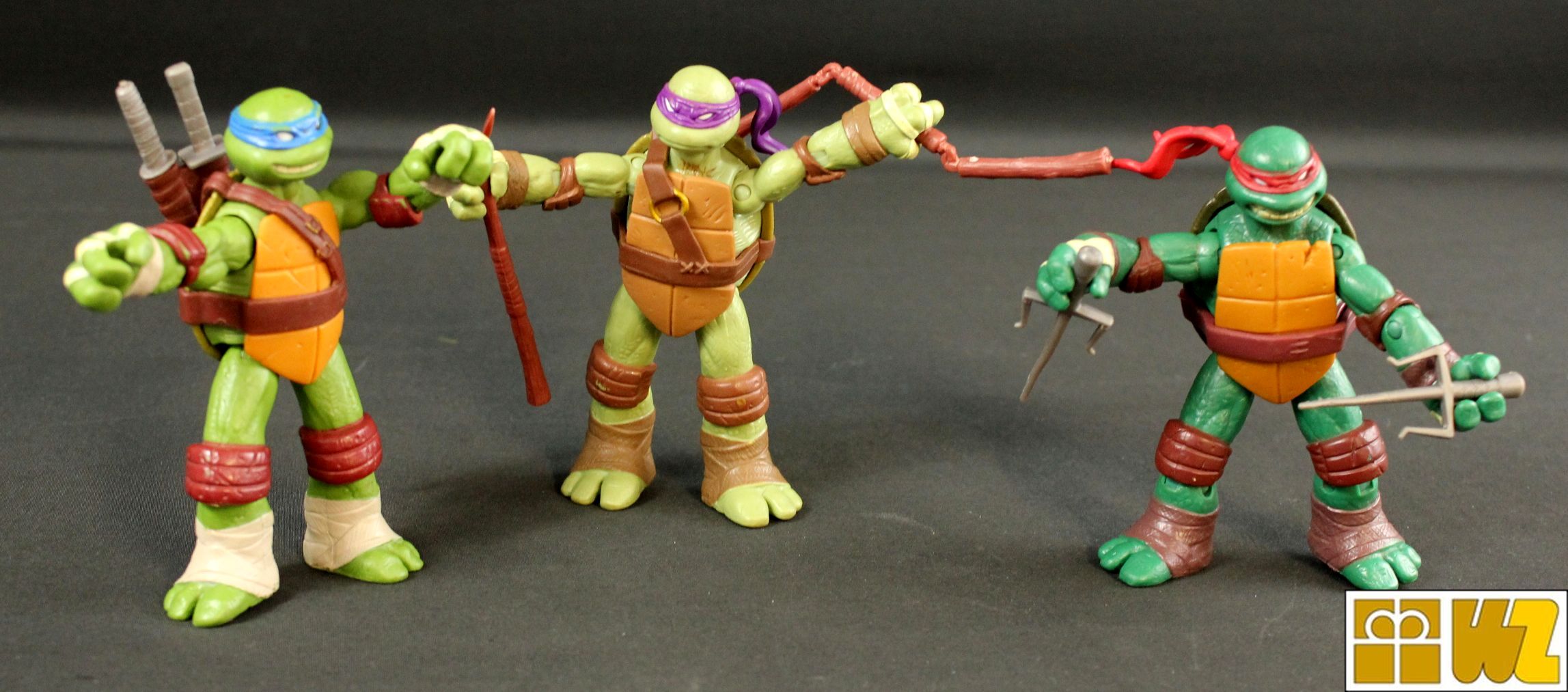 TMNT Teenage Mutant Ninja Turtle Action Figuren Set (3 St.), gebr.  - Top-Zust.