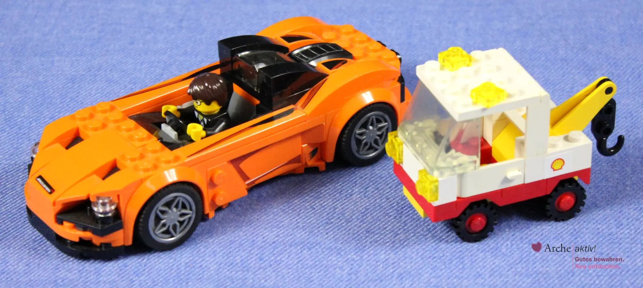 Lego Autos Speed Champions und Shell Abschleppwagen, gebraucht