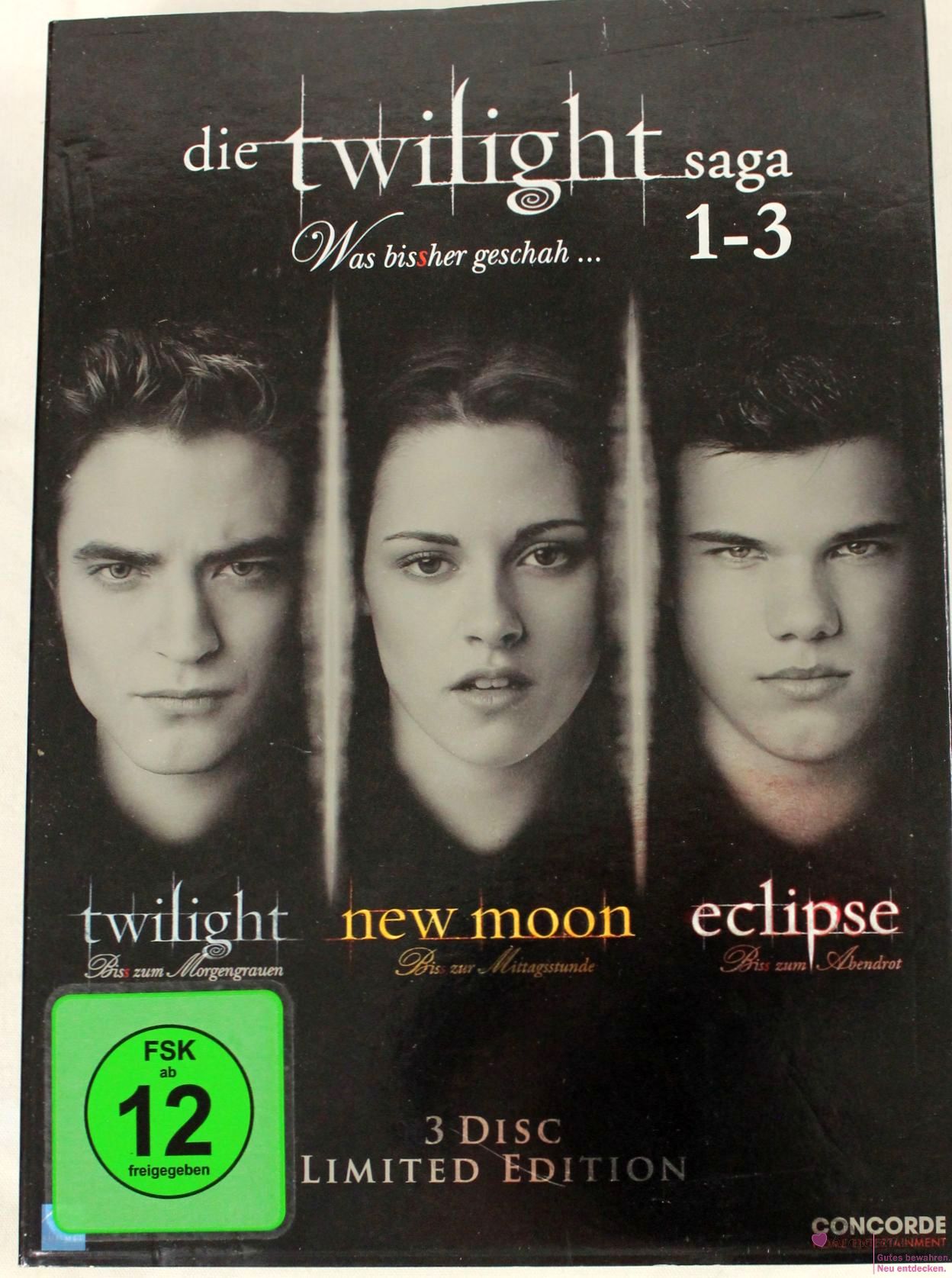 Die Twilight Saga-Was bissher geschah... Teil 1-3 Limited Edition auf DVD, gebr.