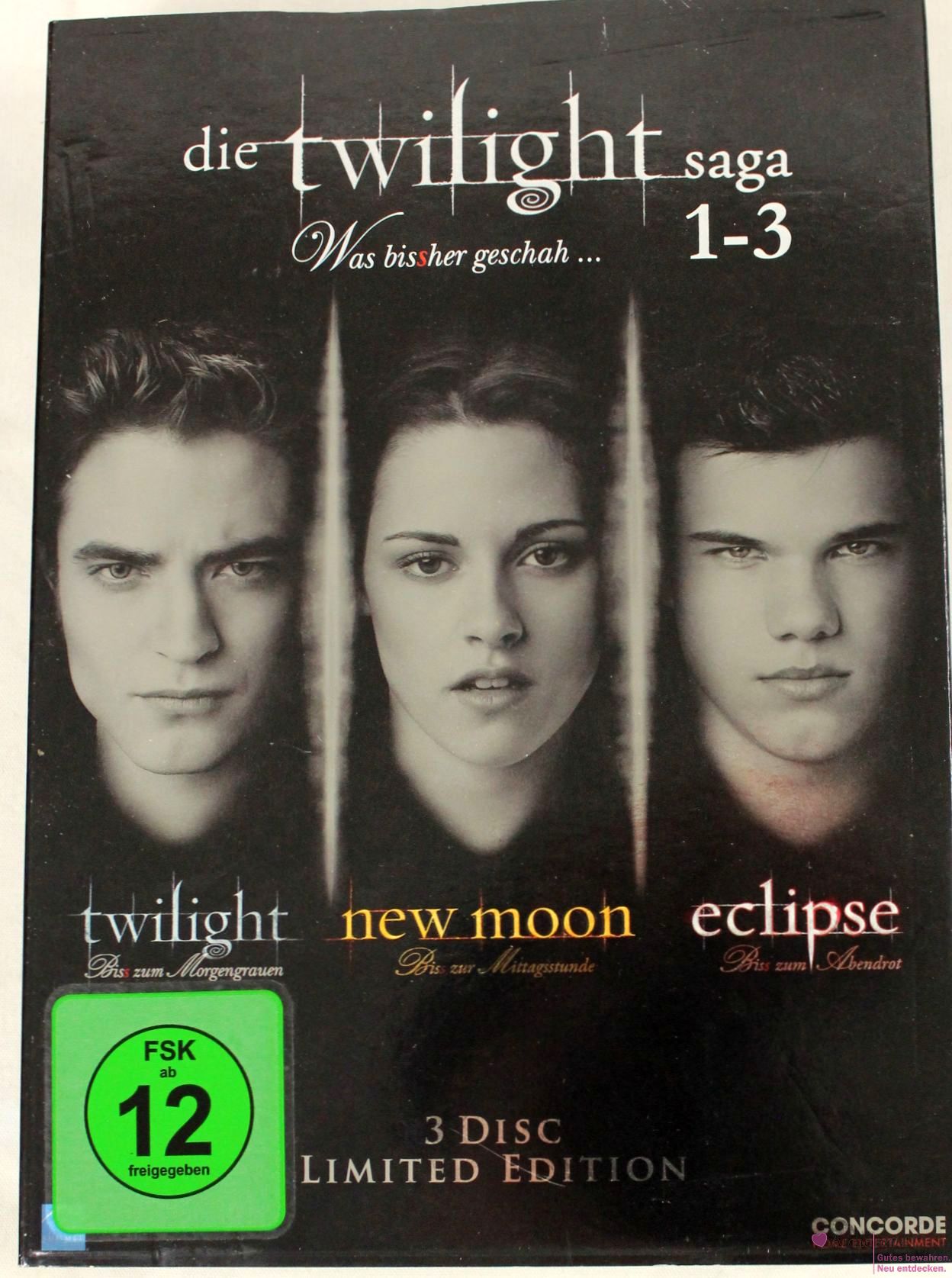 Die Twilight Saga-Was bissher geschah... Teil 1-3 Limited Edition auf DVD, gebr.
